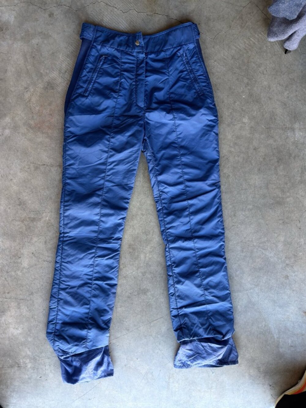 Liberty Bell Insulated Ski Pants Womens M Navy Blue Stirrup Snow High Waist